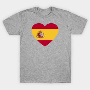 I Love Spain // Heart-Shaped Spanish Flag T-Shirt